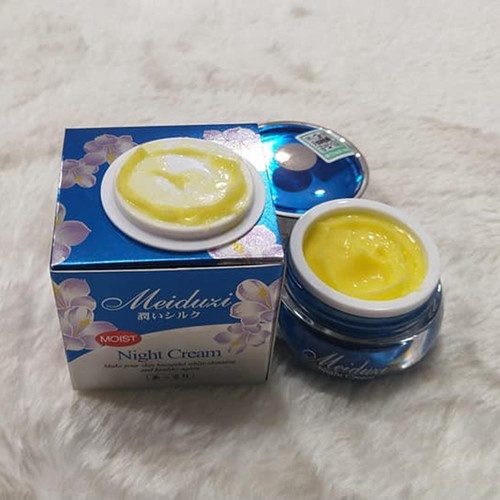 Kem Meiduzi đêm loại 1 chính hãng kem Nhât dưỡng trắng xóa nám tàn nhang đồi mồi màu xanh 20g