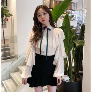 (ORDER) Áo sơ mi nơ bánh bèo