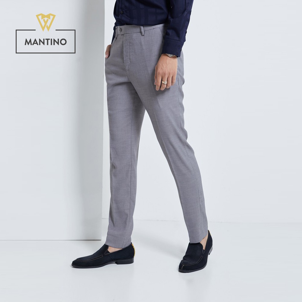 Quần Âu Màu Ghi Xước Cao Cấp QA306 - MANTINO | BigBuy360 - bigbuy360.vn