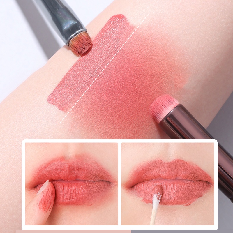 1 Cọ Trang Điểm Tay Cầm Bằng Gỗ / Nylon Đầu Tròn Mềm Mại Đa Năng