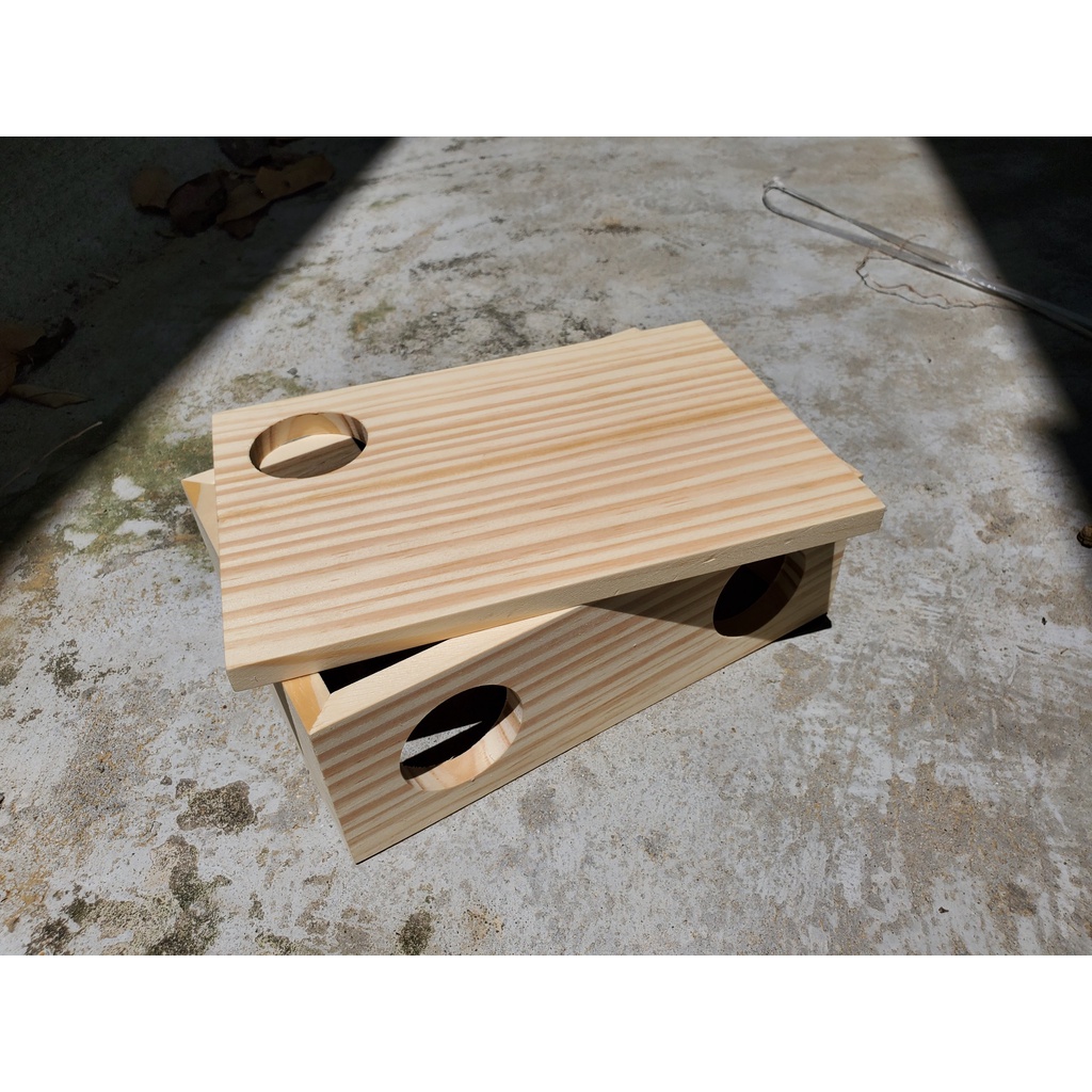 Hầm Trú Ẩn Cho Lồng Hamster Bằng Gỗ Thông HiBi Home