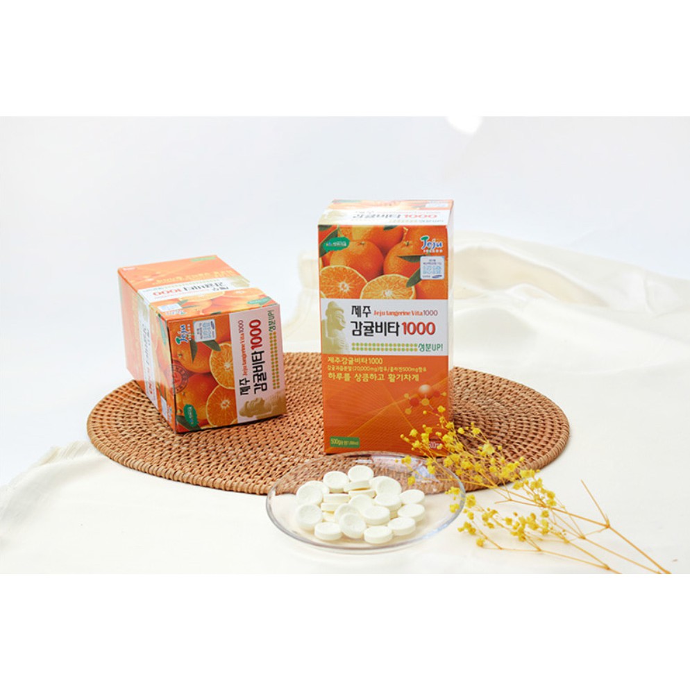 Viên ngậm bổ sung Vitamin C Jeju Tangerine Vita 1000 (hộp 340 viên) - Giúp Tăng Cường Sức Đề Kháng