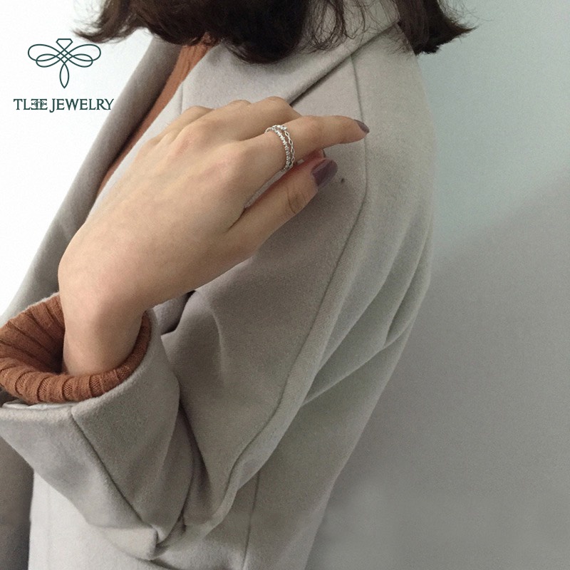 Nhẫn bạc nữ TLEE Galvin Princess đính đá lấp lánh TleeJewelry A0241