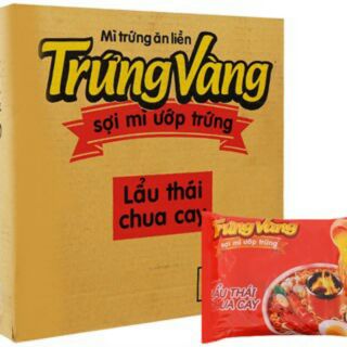 Thùng mì Trứng Vàng Lẩu thái chua cay 65g (30 gói)