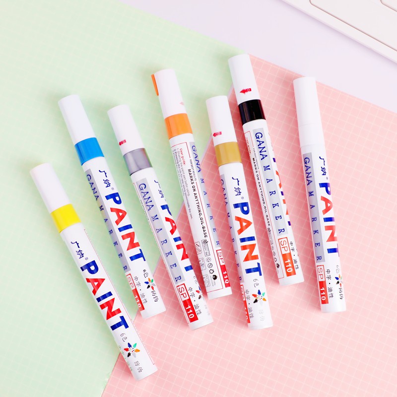 Set 12 bút lông bằng acrylic chống nước để vẽ nghệ thuật trên đá/kim loại/thủy tinh/sỏi