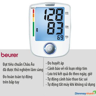 Máy đo huyết áp beurer bm44 có adapter của đức