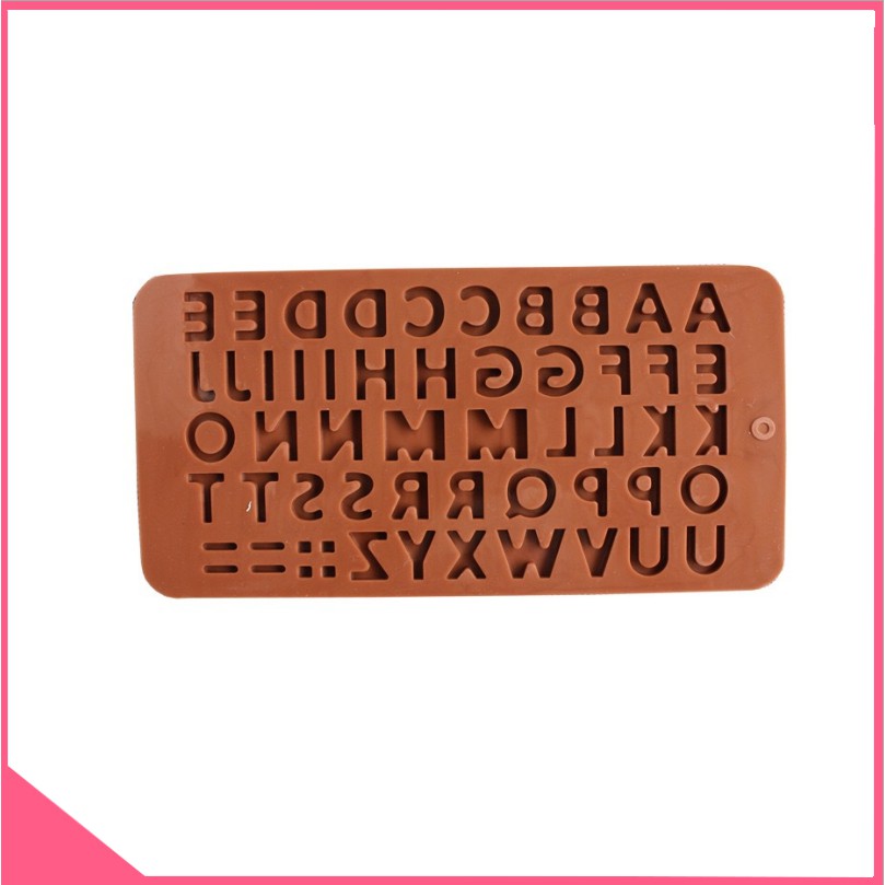 Khuôn silicon làm rau câu socola 24 chữ cái