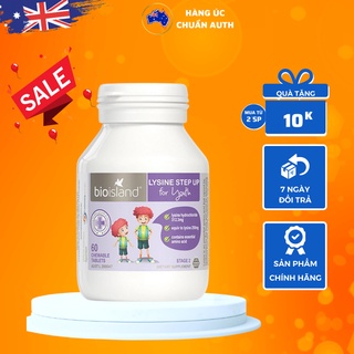 Viên nhai Hỗ trợ Tăng chiều cao cho bé Úc Bio Island Lysine Step Up for Youth 60 viên (SP2)