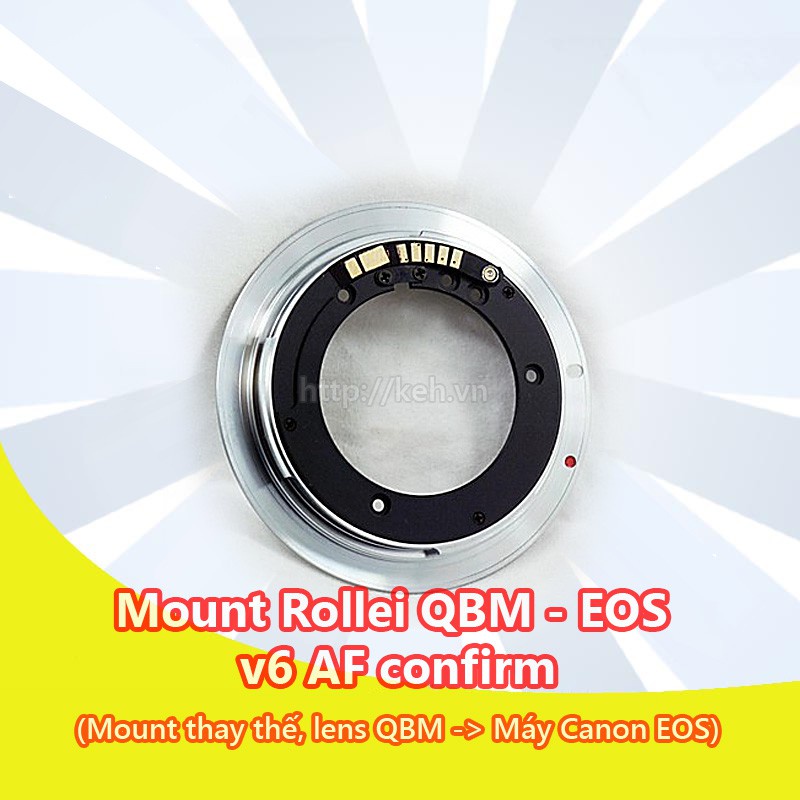 QBM-EOS Mount adapter chuyển ngàm cho lens Rollei QBM sang body Canon EOS