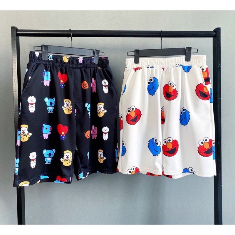 Quần Đùi Cartoon nam nữ TUEANHSHOP Quần Short Thú Hoạt Hình Unisex Freesize 38-70kg | BigBuy360 - bigbuy360.vn