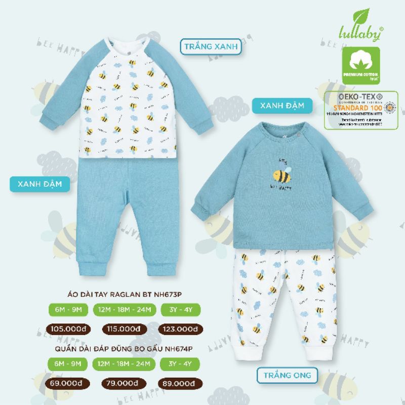 Lullaby - Áo dài tay raglan bé trai 5-16kg