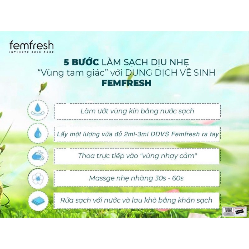 Dung dịch vệ sinh phụ nữ femfresh soothing wash 250ml Healthy Care Hoa sen hồng, tinh chất Cúc la mã