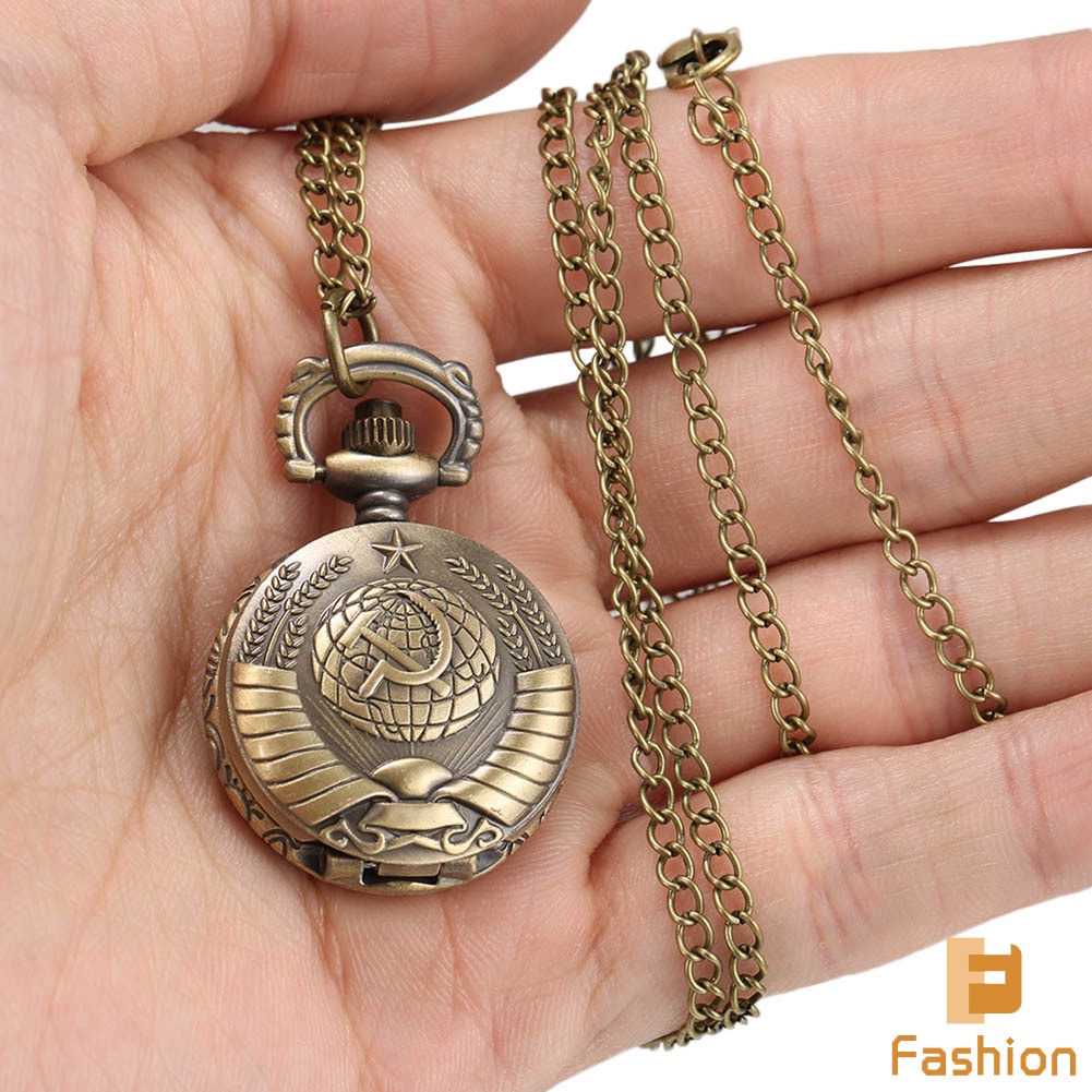 1 Đồng Hồ Bỏ Túi Chạm Khắc Tinh Xảo Bằng Hợp Kim Phong Cách Vintage