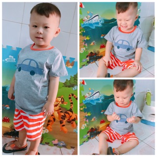 Áo xe hoi quần sọc cam