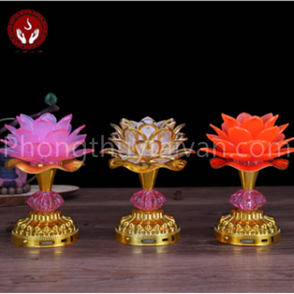 Đèn bàn thờ Hoa sen LEDtiết kiệm điện)
