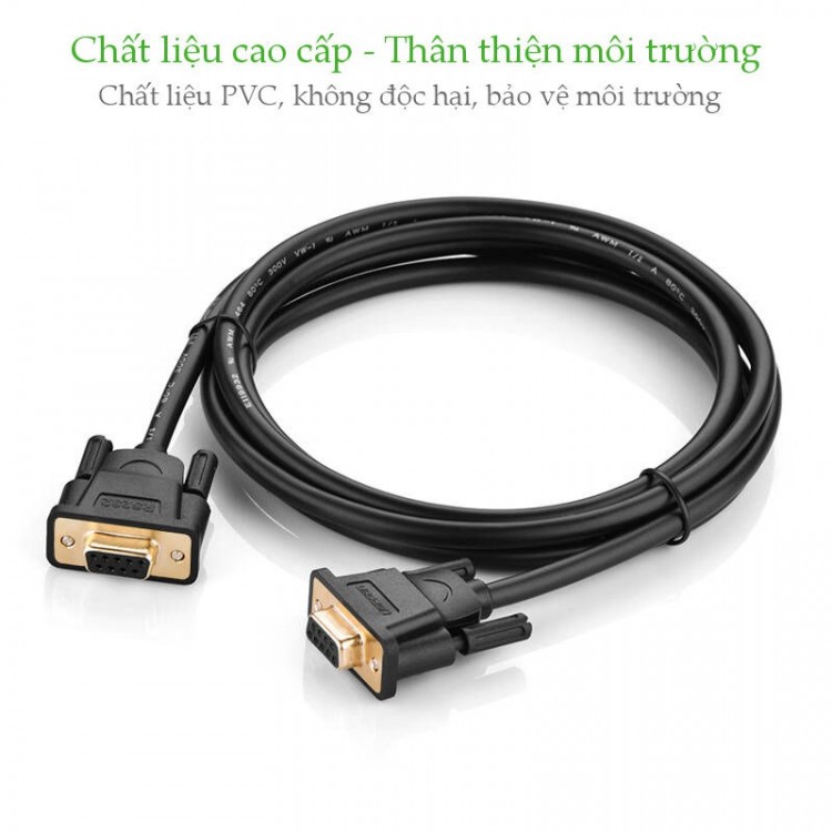 Cáp Cổng COM RS-232 2 Đầu Cái 9 Chân Dài 1,5m Ugreen 20149 - Hàng Chính Hãng