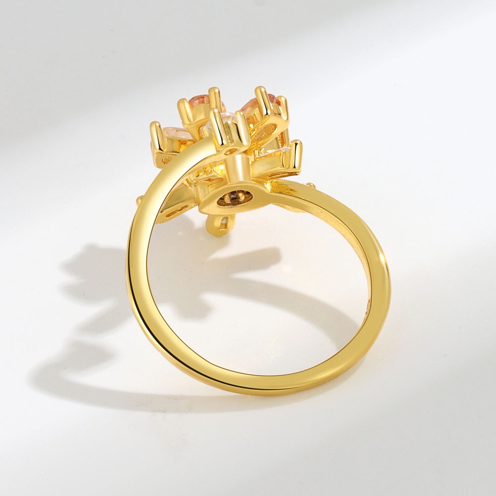 Nhẫn Hở Hình Cối Xay Gió Đính Đá Zircon Thời Trang Cho Nữ