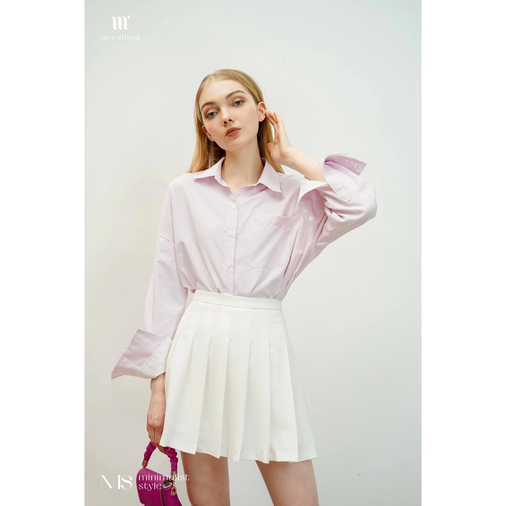 Áo sơ mi công sở nữ Méo shop phong cách Hàn Quốc dài tay Boohy