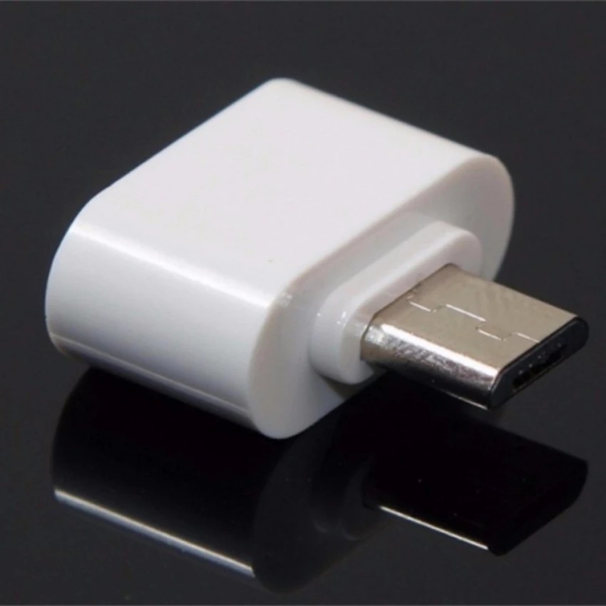 Đầu chuyển Micro USB OTG cho máy tính bảng và smart phone (trắng) - Hàng nhập khẩu