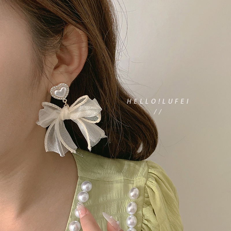 Bông tai dáng dài đính ngọc trai nhiều kiểu tùy chọn phong cách thanh lịch