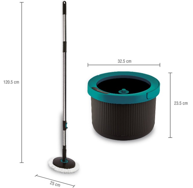 Cây Lau Nhà Lock&Lock Mini Twister Spin Mop Xoay 360 Độ HPP345S2