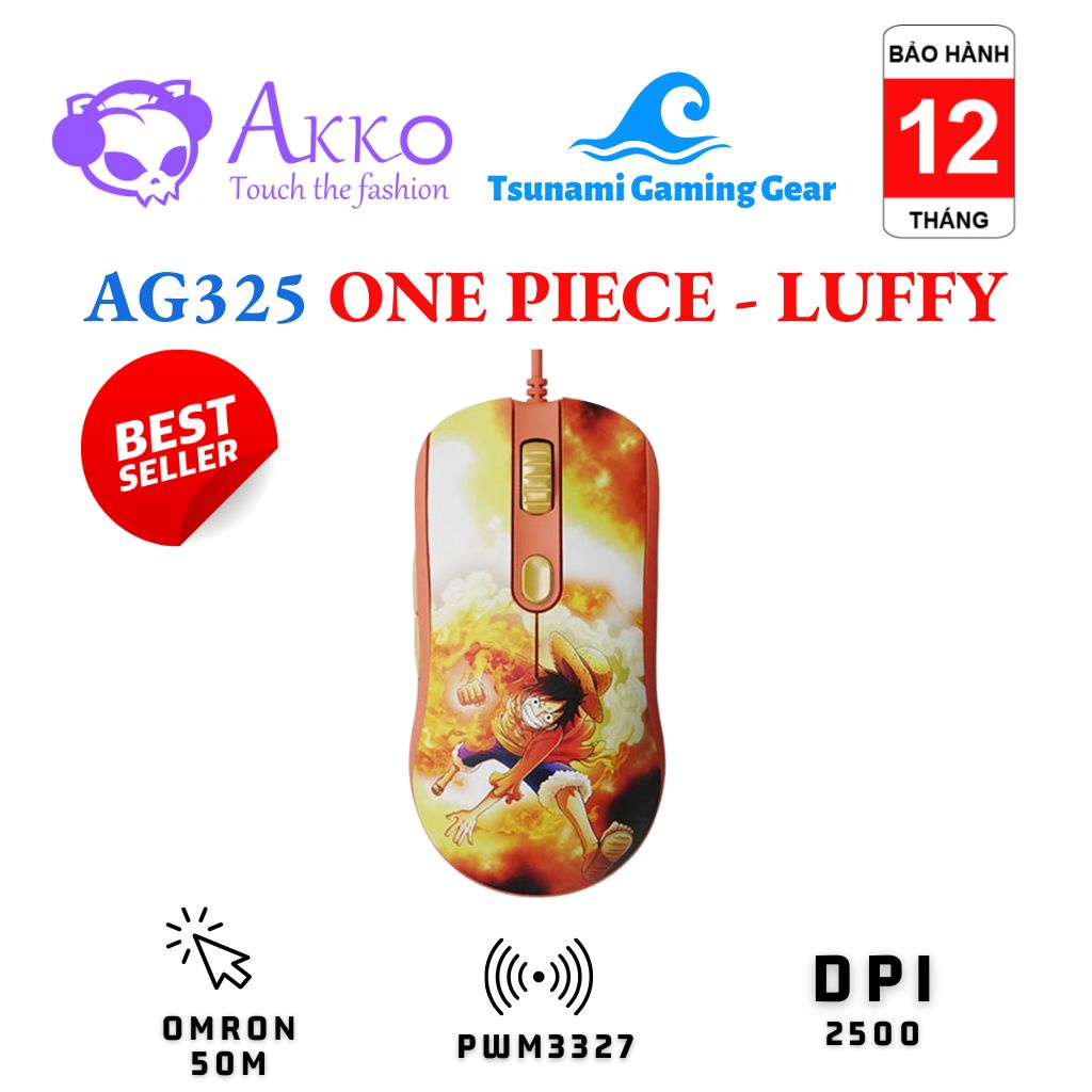 Chuột chơi game Akko AG325 One Piece – Monkey D. Luffy I Chopper I Zoro