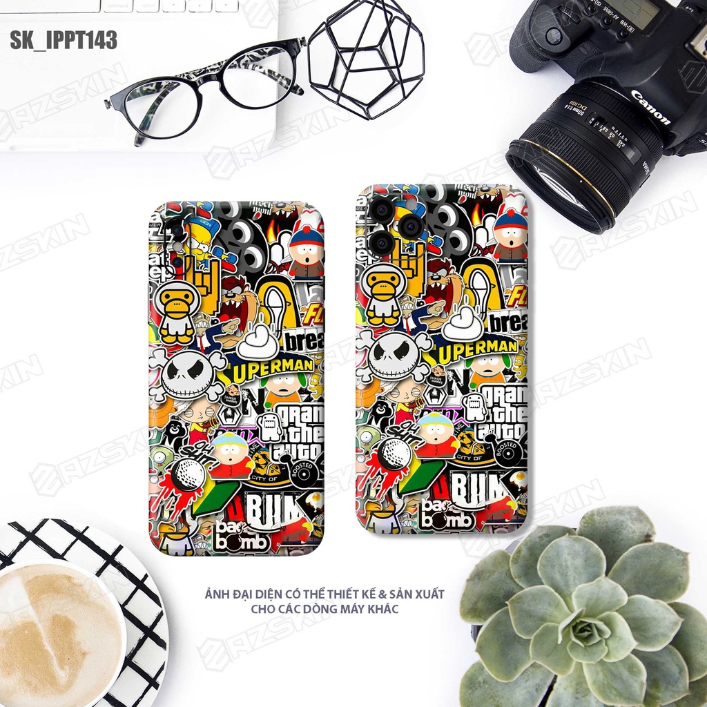 Miếng Dán Skin Pattern Hình Độc Lạ IPhone 7/14 Pro Max |SK_IPPT143| Chất Liệu Nhập Khẩu, Khuôn Cắt CNC, Dễ Dán Tại Nhà