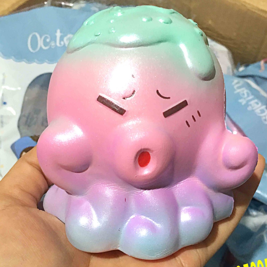 squishy bạch tuộc mồm lỗ kèm bao bì chính hãng