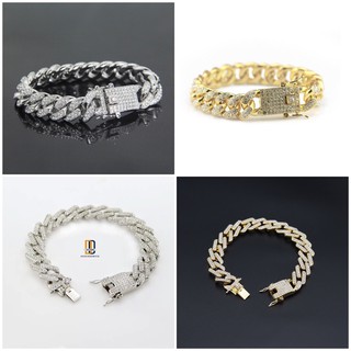 Vòng Tay ICE CUBAN CHAIN V1 ĐÍNH ĐÁ - Hiphop - Rap viet - vòng đính đá