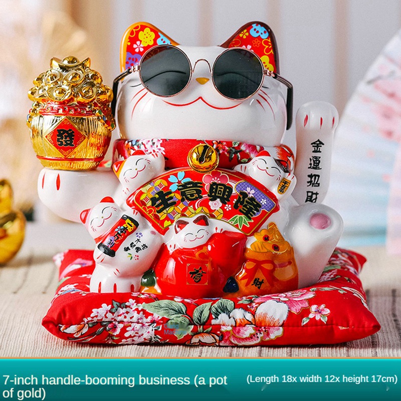 Ống Heo Tiết Kiệm Hình Chú Mèo May Mắn Đáng Yêu