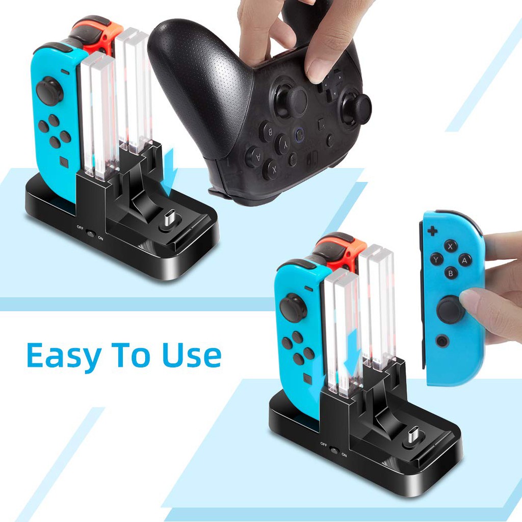 Dock sạc dobe cho tay joycon, pro Nintendo Switch dock sạc joycon Oled v1 v2 nintendo switch Pro Controller