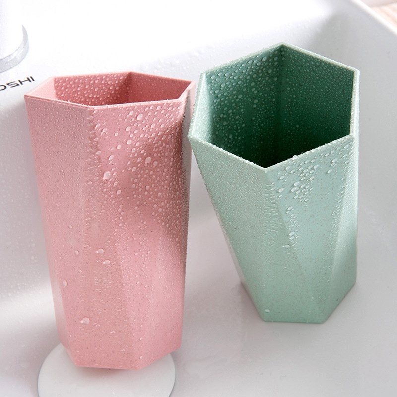 Cốc Đánh Răng Dáng Kim Cương Hiện Đại FK3 Size 10/12cm - Ly Uống Nước Lúa Mạch