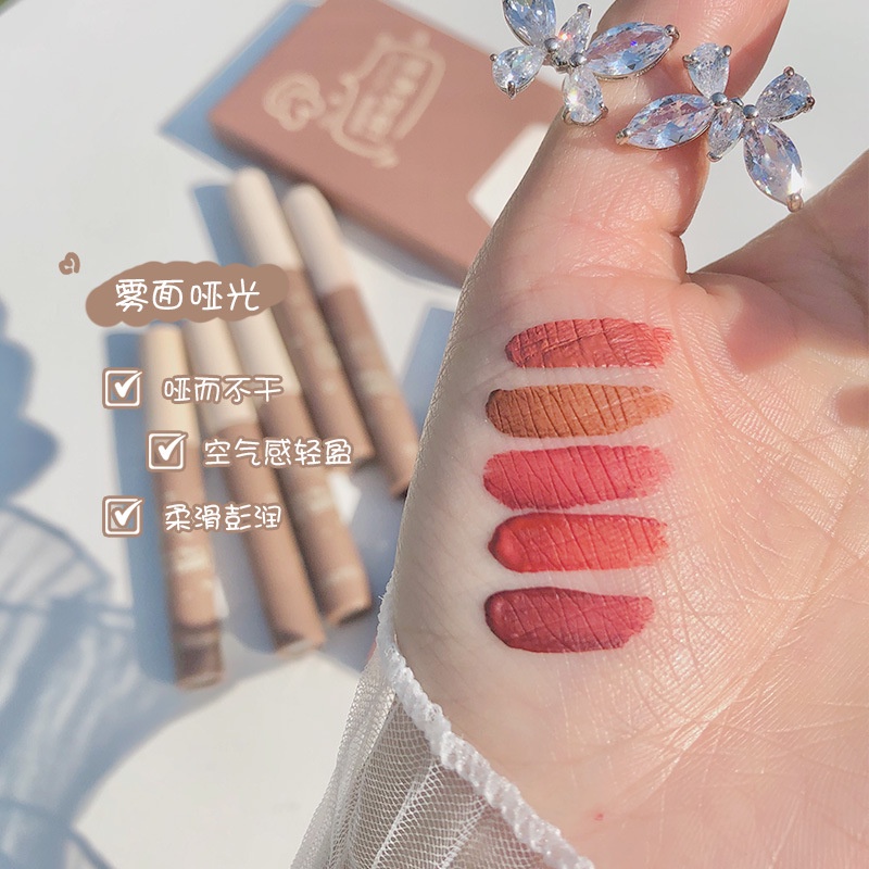 Set 5 son kem Meyoco Retro Matte Liquid