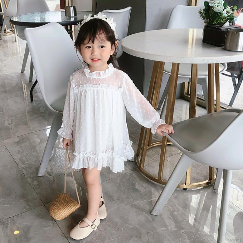 Đầm Công Chúa Tay Dài Xinh Xắn Cho Bé Gái