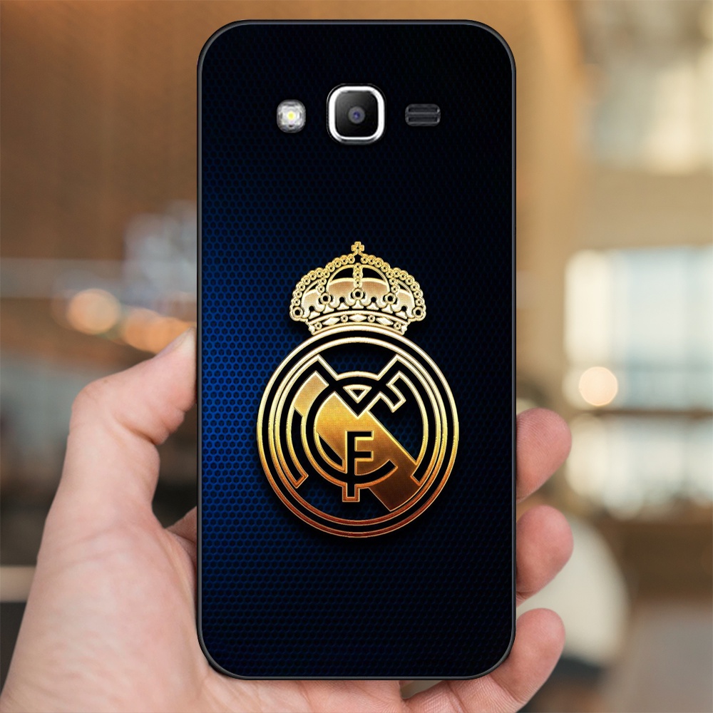 Ốp lưng Samsung J2 Prime, J3 2016, J5 2015 viền đen in hình Real Madrid