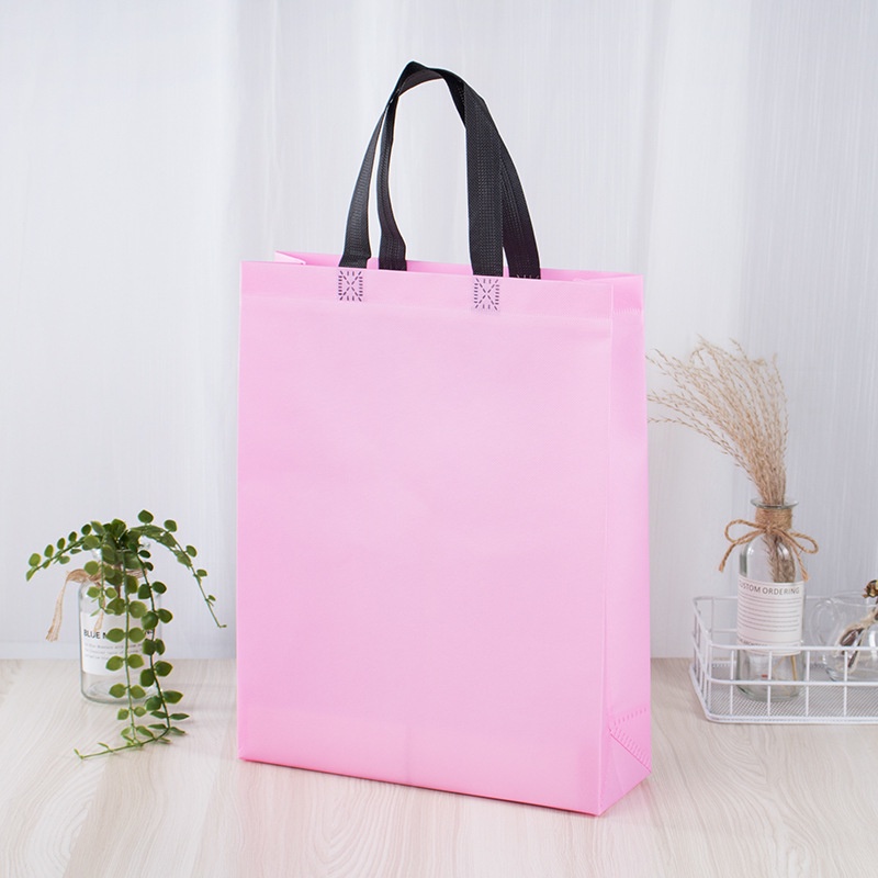 Túi Xách Mua Sắm Bằng Vải Không Dệt Màu Sắc Đơn Giản Sức Chứa Lớn