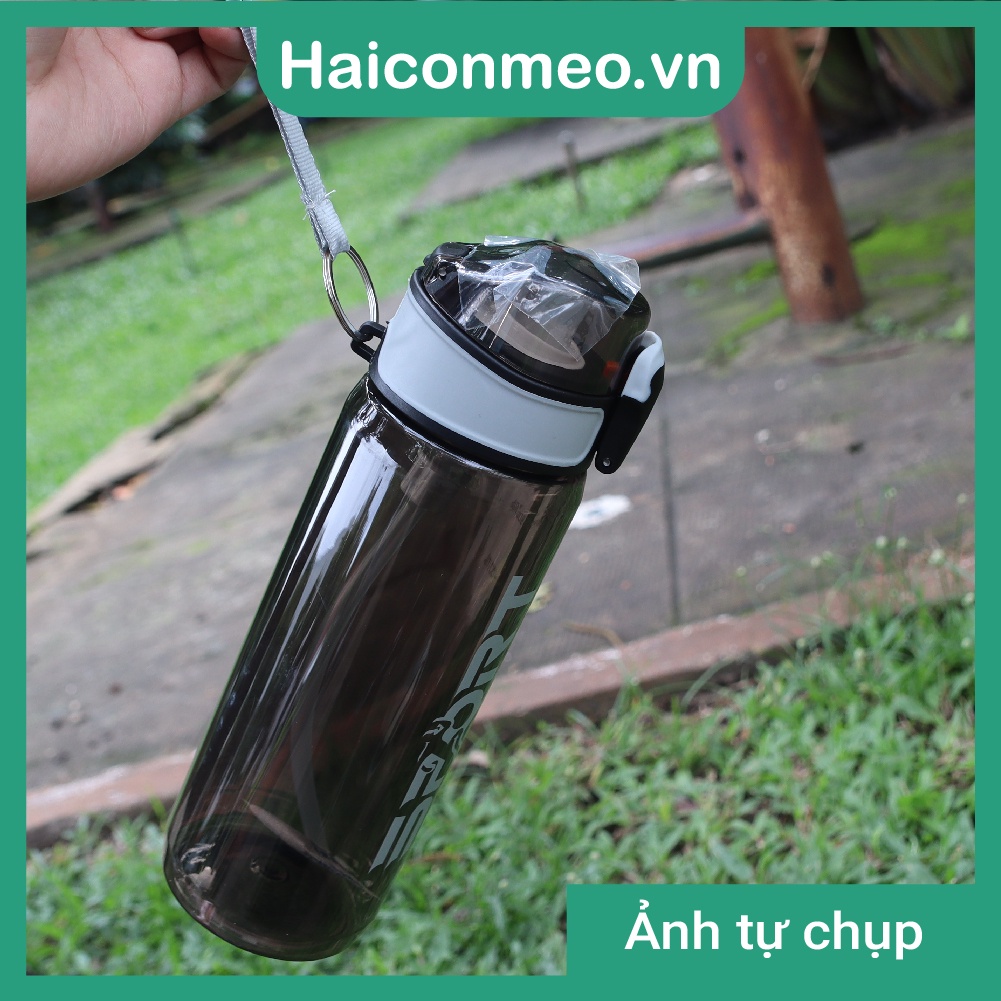 Bình Nước Thể Thao có ống hút Tập cầu lông, đạp xe, tập gym,... 700ml SPORT
