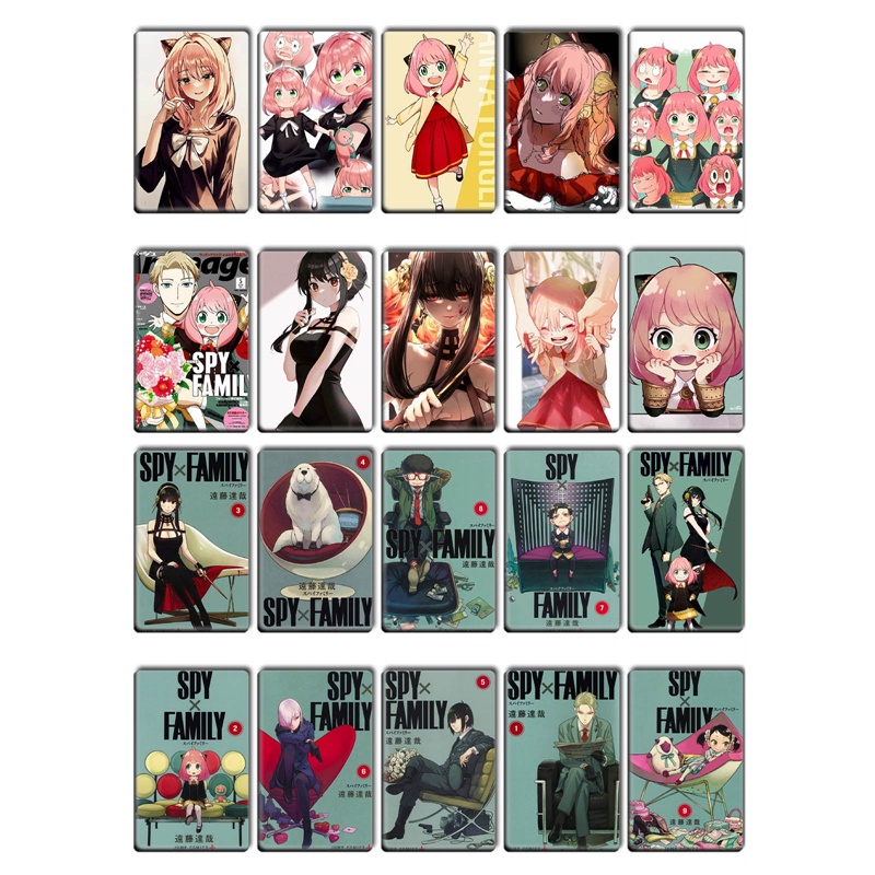 Set 10 Tấm Thẻ In Hình Nhân Vật Anime Spy×Family
