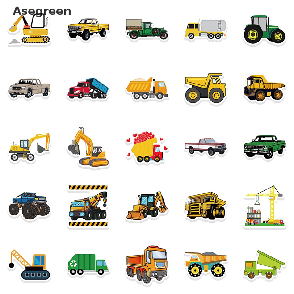 Bộ 50 miếng dán trang trí xe hơi / xe tải / guitar / laptop họa tiết graffiti độc đáo