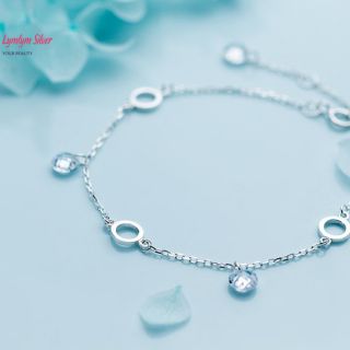 Lắc chân và lắc tay nữ mix đá nhỏ duyên dáng Lymlym Silver bạc 925 cao cấp