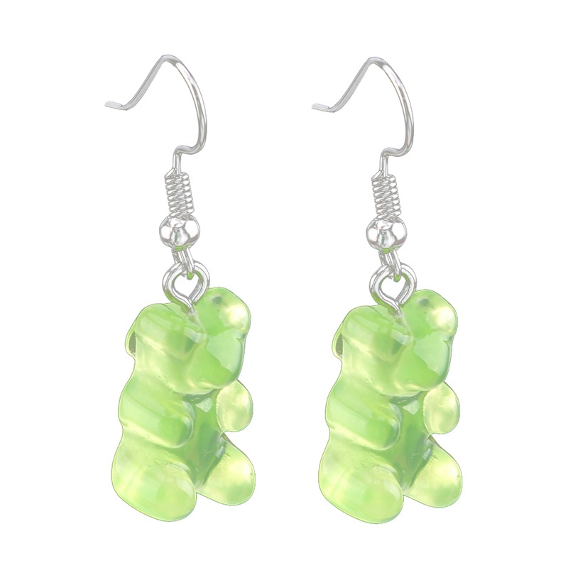 1 Đôi Bông Tai Thiết Kế Hình Gấu Gummy Mini Sáng Tạo Đáng Yêu Cho Nữ