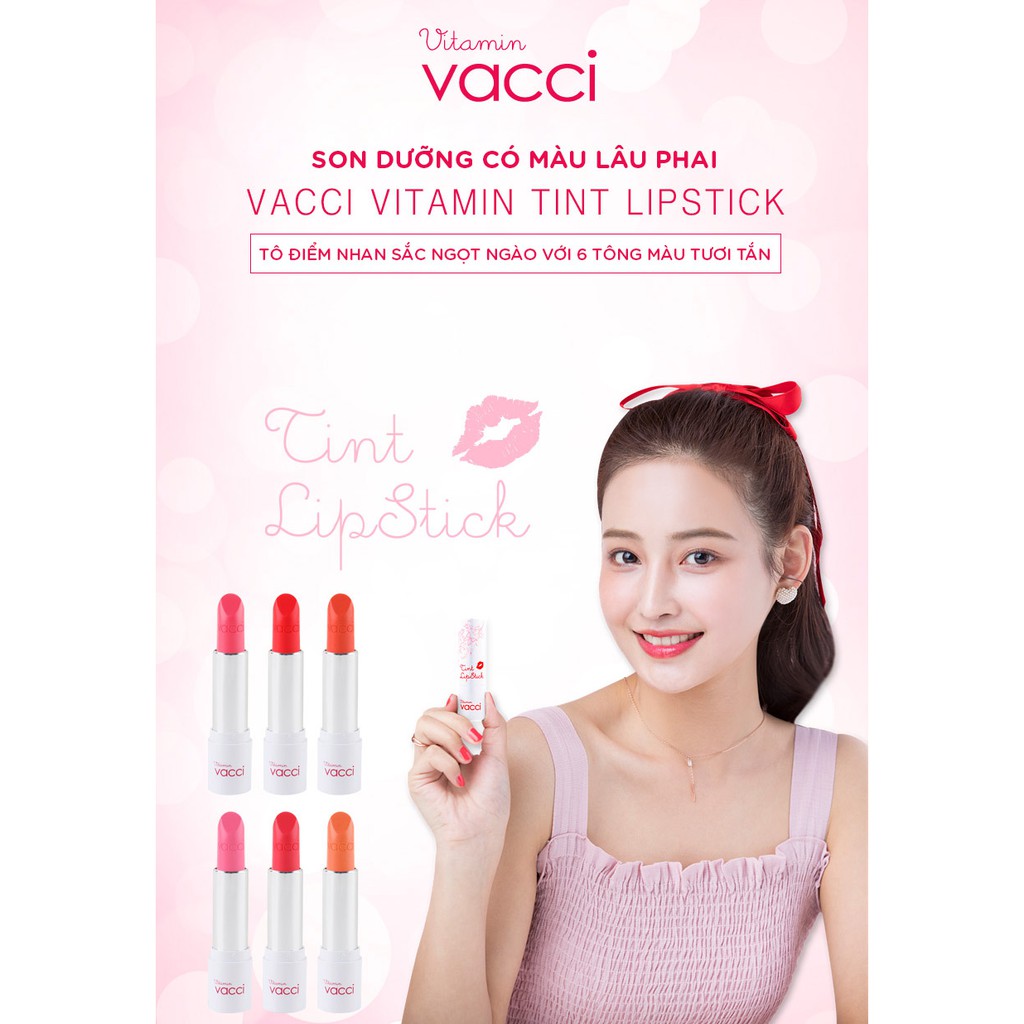 SON VACCI VITAMIN TINT DƯỠNG MÔI LÂU PHAI | BigBuy360 - bigbuy360.vn