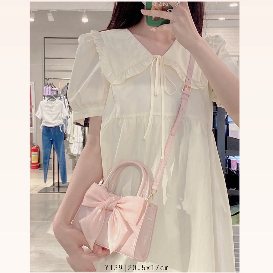 Túi nữ xinh gắn nơ có dây đeo - YT39