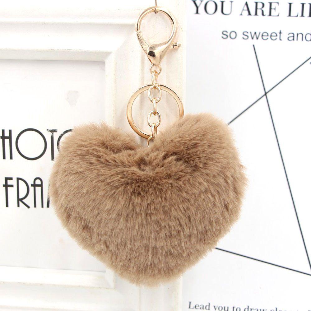 LANFY Móc Khóa Hình Trái Tim Mềm Mại