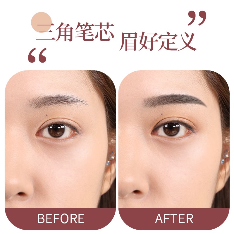 Bút Kẻ Lông Mày Hai Đầu Lâu Trôi Chống Thấm Nước Với 5 Màu Lựa Chọn