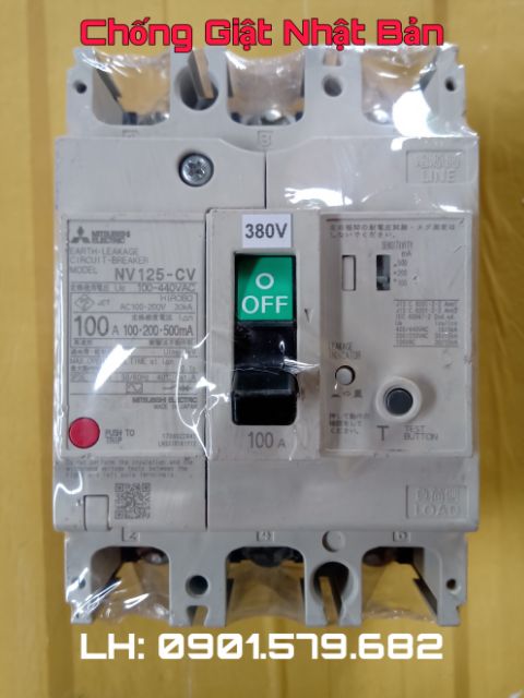 Aptomat Chống Rò Điện Nhật Bản 3 Pha 100A 125A