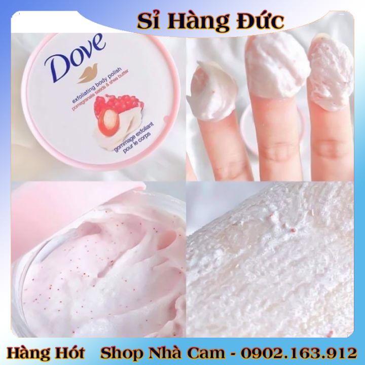 Tẩy tế bào chết, tẩy da chết body DOVE và dưỡng thể body nội địa Đức, Đủ Bill và Review