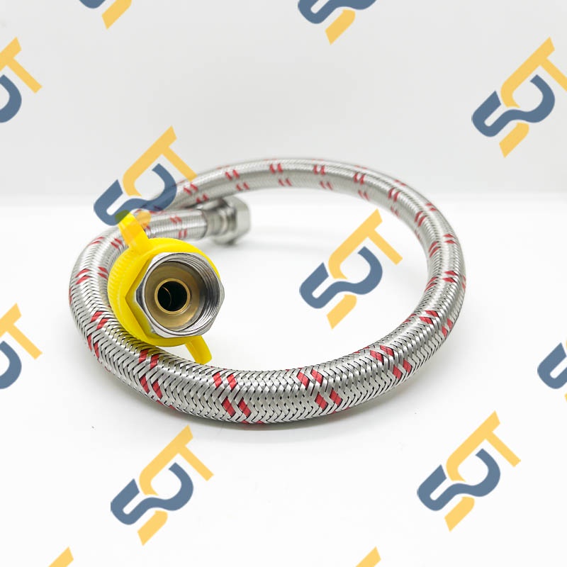 Dây Nóng Lạnh, Dây Cấp Nước Bình Nóng Lạnh Chịu Nhiệt Cao Lắp Đặt Máy ARISTON, PANASONIC Chân Ren 21