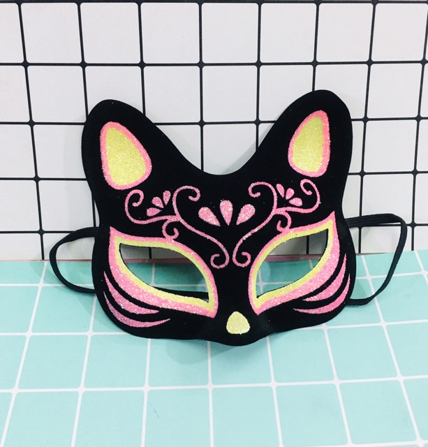 Mặt nạ cáo nửa mặt hoá trang cosplay / mặt nạ hoá trang haloween