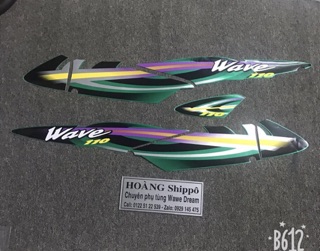 Tem wave 110 xương cá xanh ken
